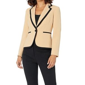 Le Suit Women's Crepe 1 Button Jacket with Combo Pant Size 18W